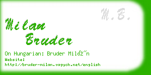 milan bruder business card